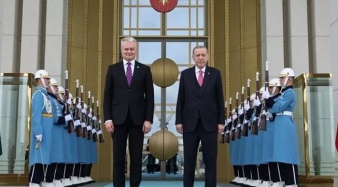 Başkan Erdoğan Litvanya Cumhurbaşkanı Nauseda ile görüştü