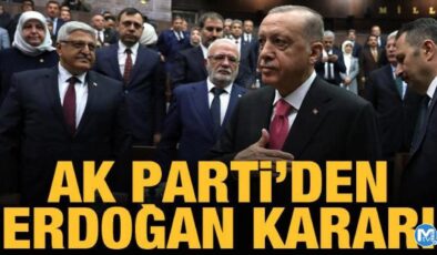 AK Parti’nin adayı Recep Tayyip Erdoğan oldu