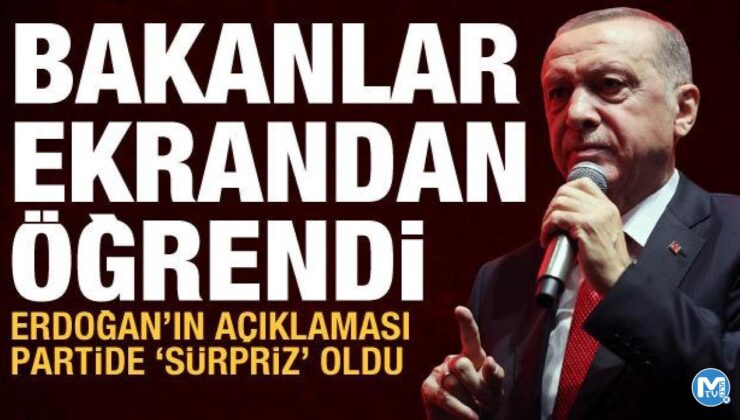 Cumhurbaşkanı Erdoğan’ın aday açıklamasını bakanlar ekrandan öğrendi