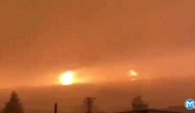 Deprem sırasında Adıyaman’da gölden alevler yükseldi