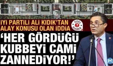 Her gördüğü kubbeyi cami sanan İYİ Partili Kıdık baltayı taşa vurdu