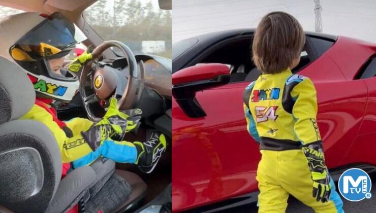 Kenan Sofuoğlu’nun 4 yaşındaki oğlu 40 milyonluk arabayla piste çıktı