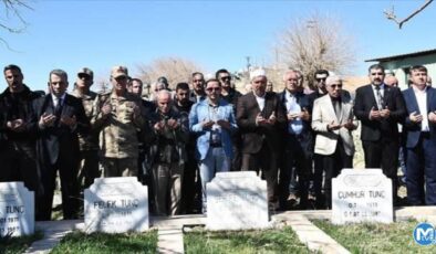 Mardin’de PKK’lı teröristlerce 36 yıl önce şehit edilen 8 kişi törenle anıldı