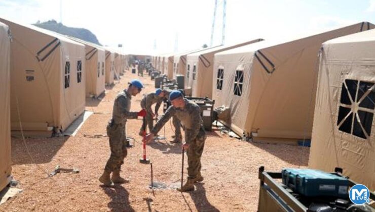NATO’nun Hatay’daki çadır kentinin inşaatı devam ediyor