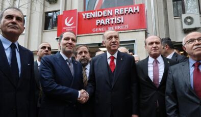Cumhurbaşkanı Erdoğan’dan, Yeniden Refah Partisi’ne ziyaret