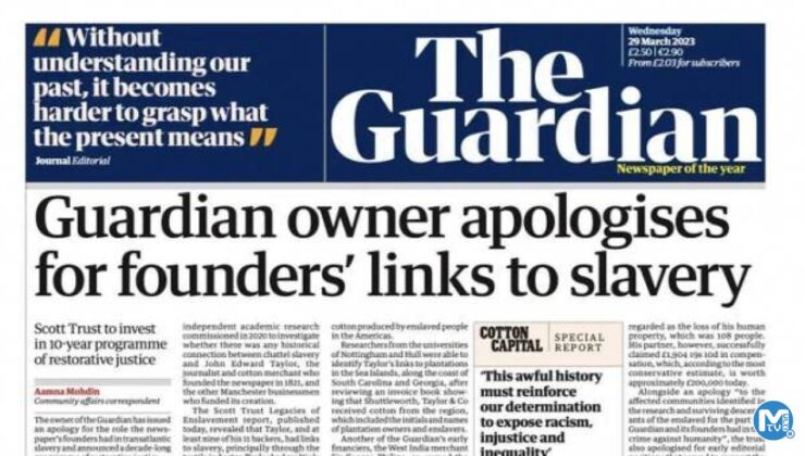 The Guardian gazetesinden iki asır sonra gelen kölelik özrü
