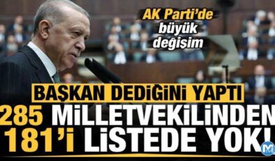 AK Parti’de tarihi revizyon!  Tam 181 vekil listede yok…