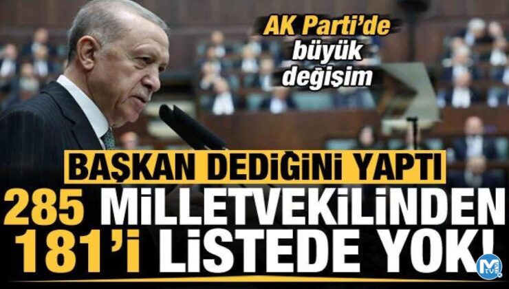 AK Parti’de tarihi revizyon!  Tam 181 vekil listede yok…