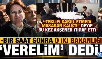 Akşener açıkladı: Teklifi kabul etmedi masadan kalktı sonra o iki bakanlığı ‘verelim’ dedi