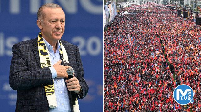 Cumhurbaşkanı Erdoğan Büyük Ankara Mitingi’nde konuştu: Bu millet sizi avucunun içindeki suyla boğar