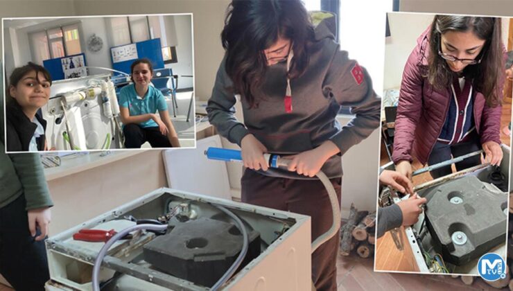 Diyarbakırlı öğrencilerin çevreci çamaşır makinesi dünya birincisi