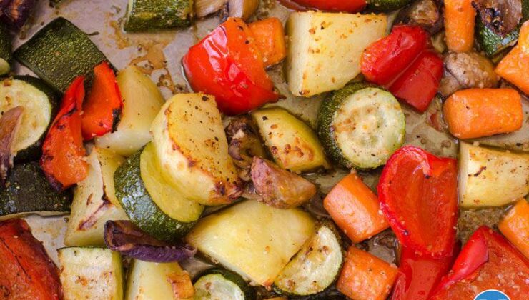 Fırında Karışık Sebze
