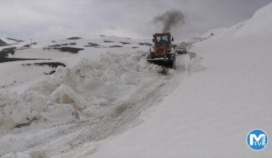Nisan ayında karla mücadele
