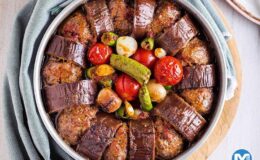 Pesto soslu fırında patlıcan kebap