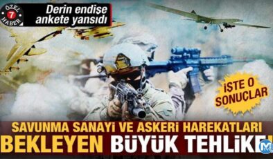 Savunma sanayi ve askeri harekatları bekleyen büyük tehlike! Derin endişe ankete yansıdı