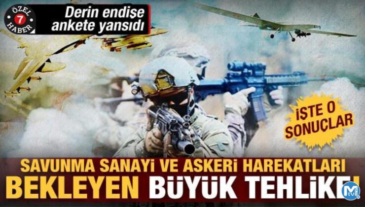 Savunma sanayi ve askeri harekatları bekleyen büyük tehlike! Derin endişe ankete yansıdı