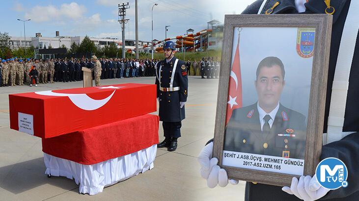 Şehit astsubay, memleketine uğurlandı