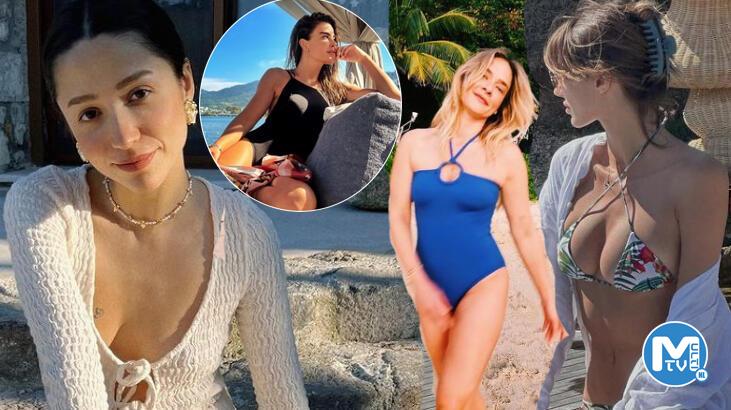 Ünlüler deniz sezonunu açtı, soluğu plajda aldı!