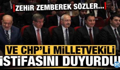 Ve CHP’li vekil istifa ettiğini duyurdu! Sert sözlerle isyan etti…