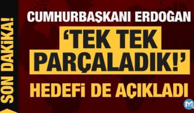 Cumhurbaşkanı Erdoğan ‘Tek tek parçaladık’ diyerek hedefi açıkladı