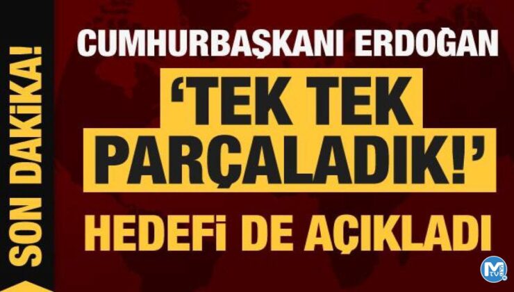 Cumhurbaşkanı Erdoğan ‘Tek tek parçaladık’ diyerek hedefi açıkladı
