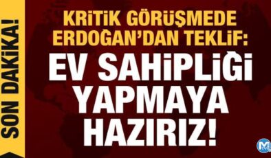 Erdoğan’dan önemli görüşme: Ev sahipliği yapmaya hazırız
