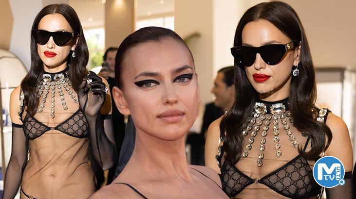 Irina Shayk’dan dikkat çeken Cannes seçimi! İç çamaşırlarıyla geldi