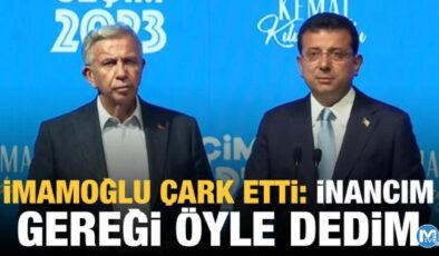 Seçim sonucu sonrası İmamoğlu çark etti: İnancım gereği öyle dedim