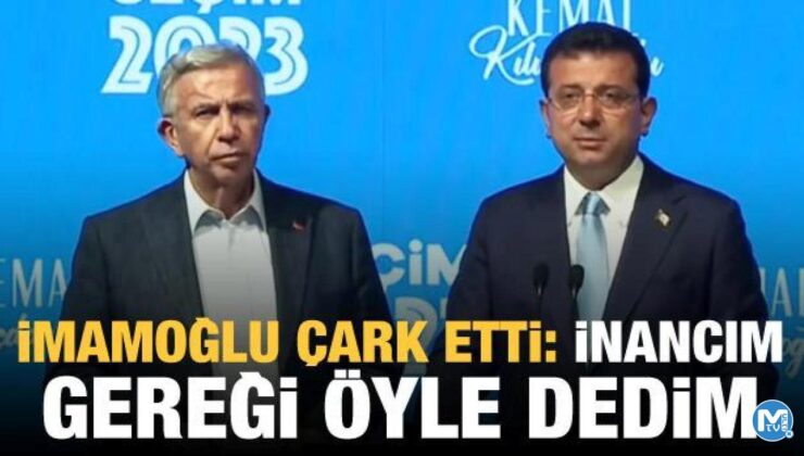 Seçim sonucu sonrası İmamoğlu çark etti: İnancım gereği öyle dedim