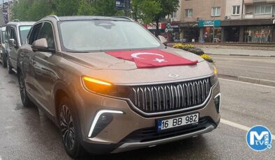 Togg, asker uğurlamasında konvoy başı oldu