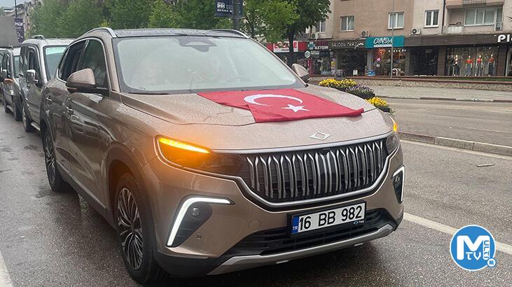 Togg, asker uğurlamasında konvoy başı oldu