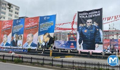 Üzerinde Cumhurbaşkanı Erdoğan’ın olduğu afişleri yakan şüpheli gözaltına alındı