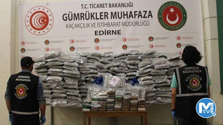 Edirne’de son bir haftada 462 kilo uyuşturucu ele geçti; 47 gözaltı