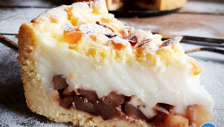 Elmalı Puding Kremalı Turta