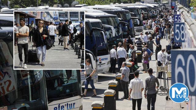 İstanbul otogarında bayram yoğunluğu sürüyor