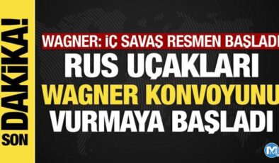 Rus Hava Kuvvetleri Wagner Grubu askeri konvoyunu vurmaya başladı