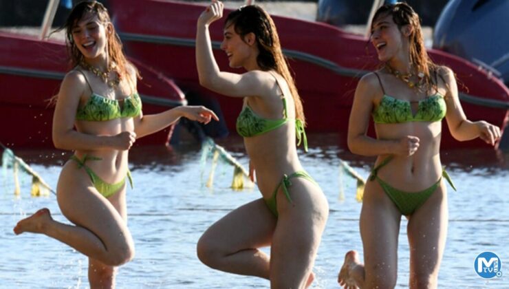 Sahilde dergi çekimi… Ünlü oyuncu düzgün fiziğiyle dikkat çekti!