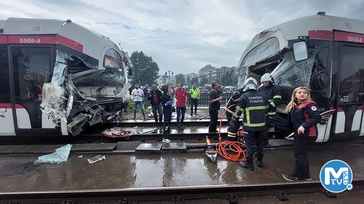 Samsun’da tramvay kazası: 1’i ağır 10 yaralı