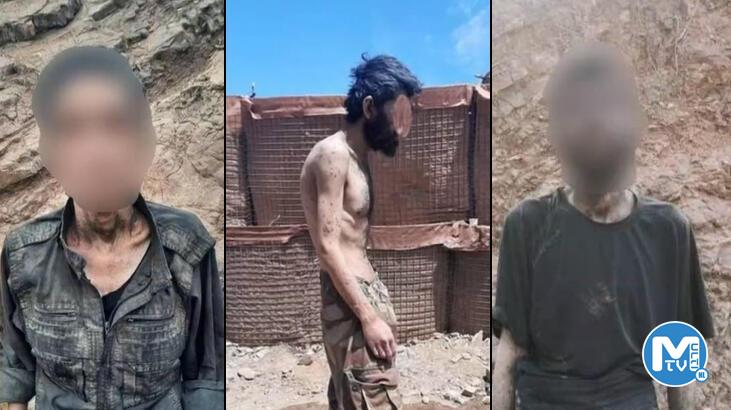 Teslim olan PKK’lı teröristlerin görüntüsü ortaya çıktı!  Açlıktan bağırsakları delindi