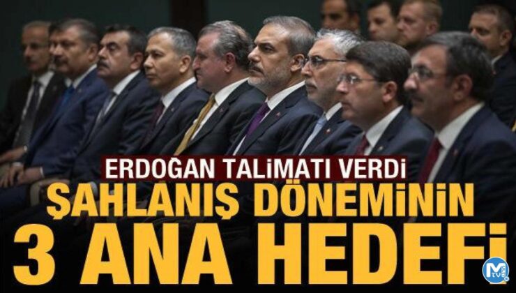 Yeni dönemin 3 ana hedefi belirlendi: Cumhurbaşkanı Erdoğan talimat verdi